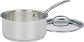Cuisinart Chef's Classic 719-18 Sauce Pan with Cover, 2 qt Capacity, Aluminum, Polished Mirror, Riveted Handle